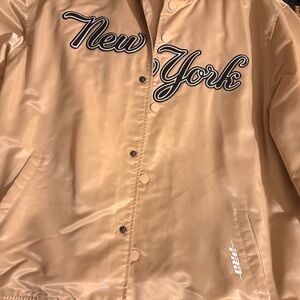Tan Jacket with New York Embroidery